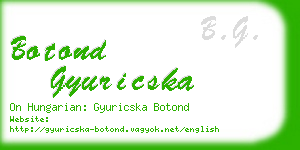 botond gyuricska business card